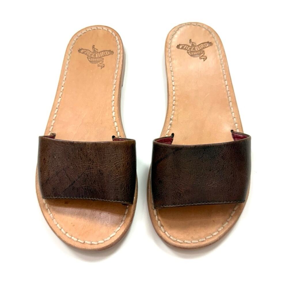 Freebird Golden Leather Sandals